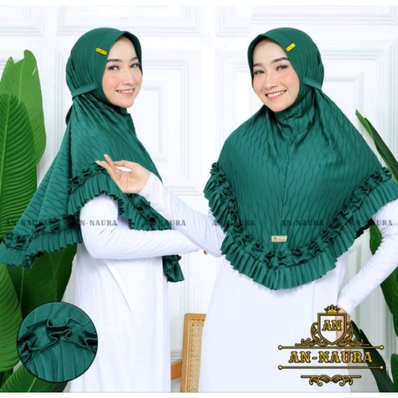 Jual Bergo Plisket Gotik Gelombang Jilbab Plisket Tali Rempel Murah