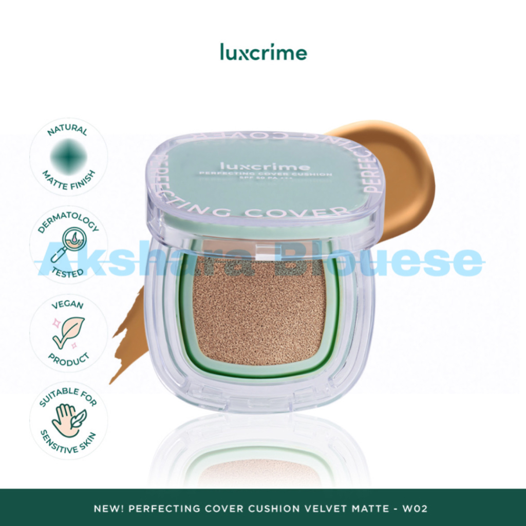 Jual Luxcrime Perfecting Cover Cushion Velvet Matte SPF 50 PA