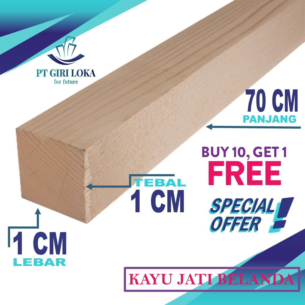 Jual Kayu Reng List Stick Jati Belanda Ukuran X X Untuk Prakarya