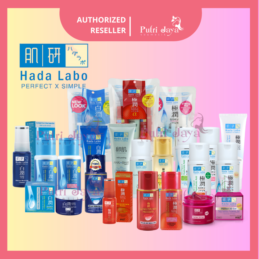 Jual Hadalabo Hada Labo Series Gokujyun Shirojyun Alpha Face Wash