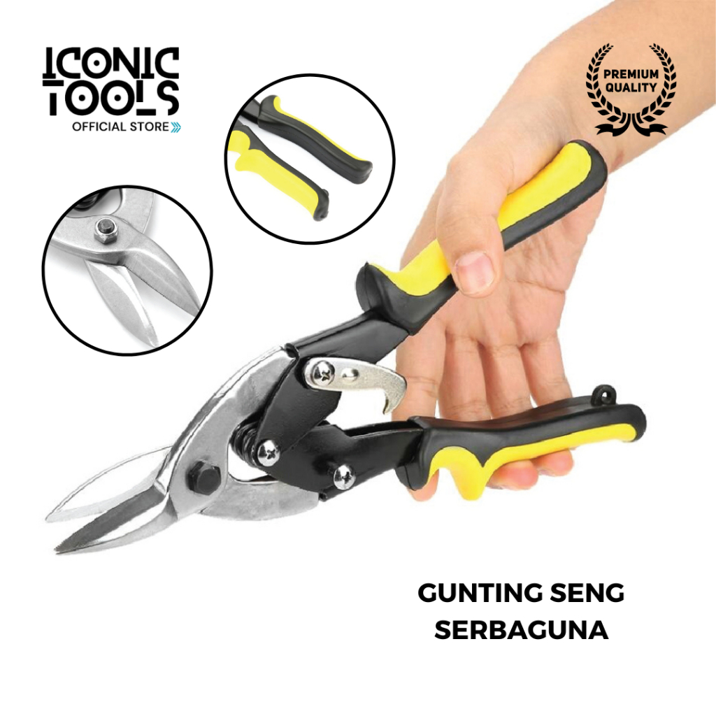 Jual Gunting Seng Baja Ringan Tajam 10 Inch Multifungsi KDK Gunting