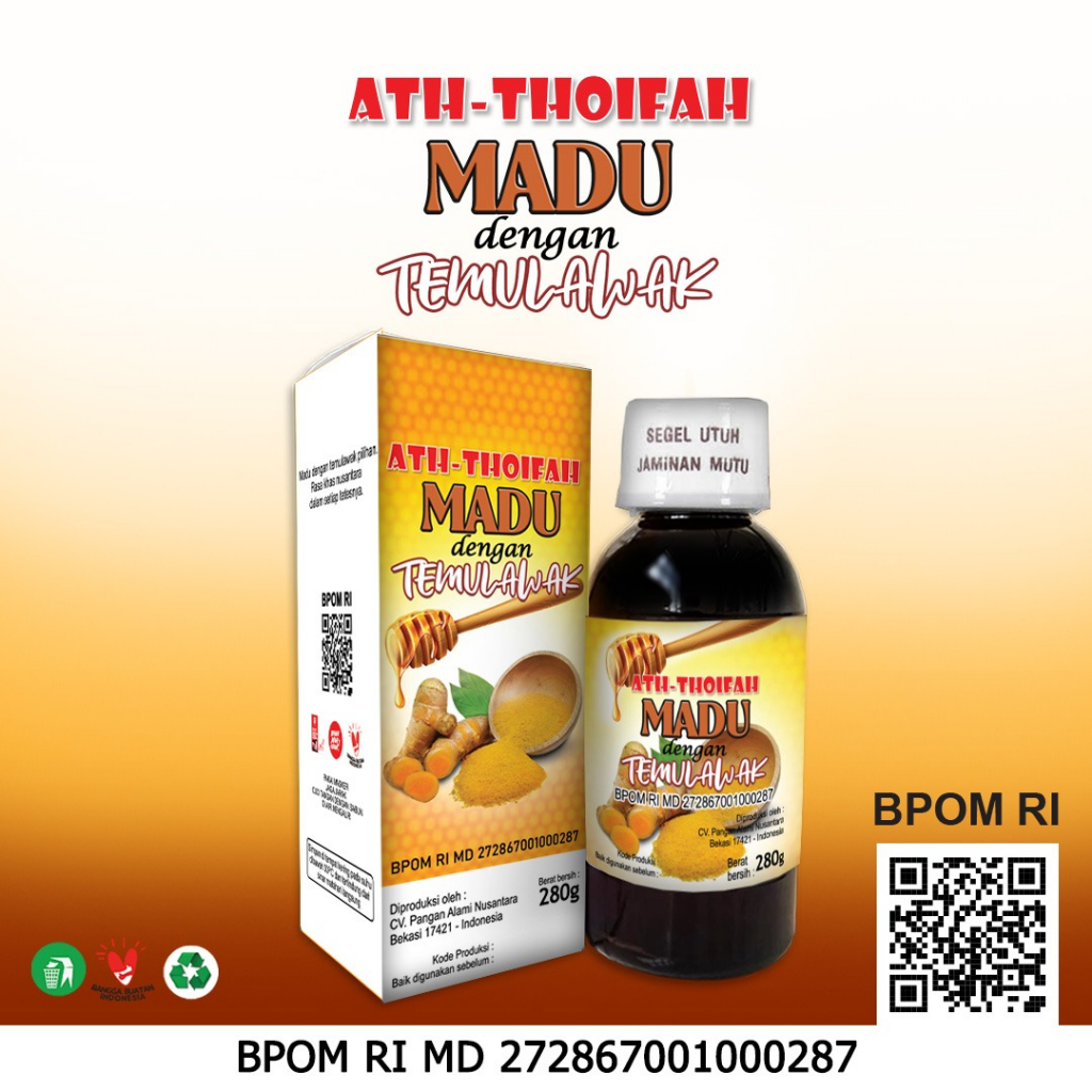 Jual Madu Temulawak Obat Maag Lambung Gerd Original Ath Thoifah 280