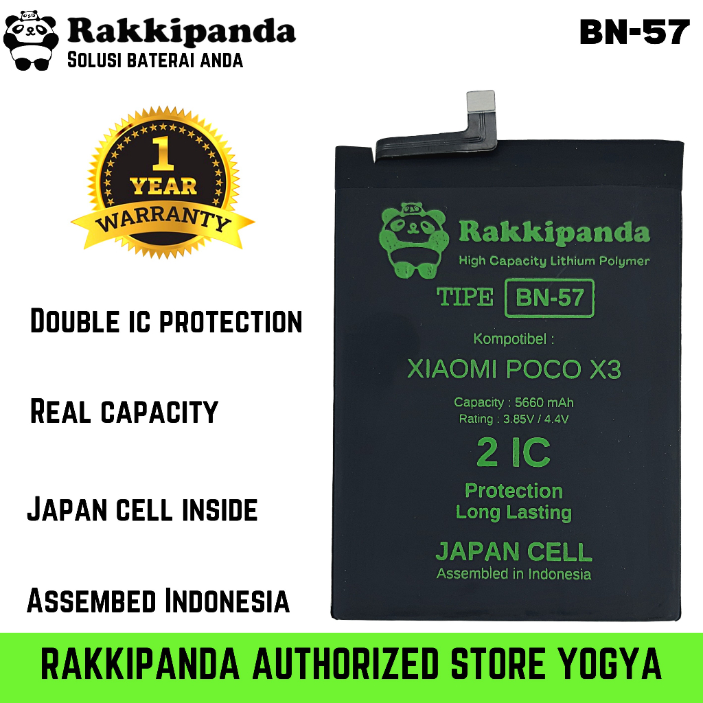 Jual Baterai Batrai Batre Battery Rakkipanda BN57 Xiaomi Poco X3 Pro