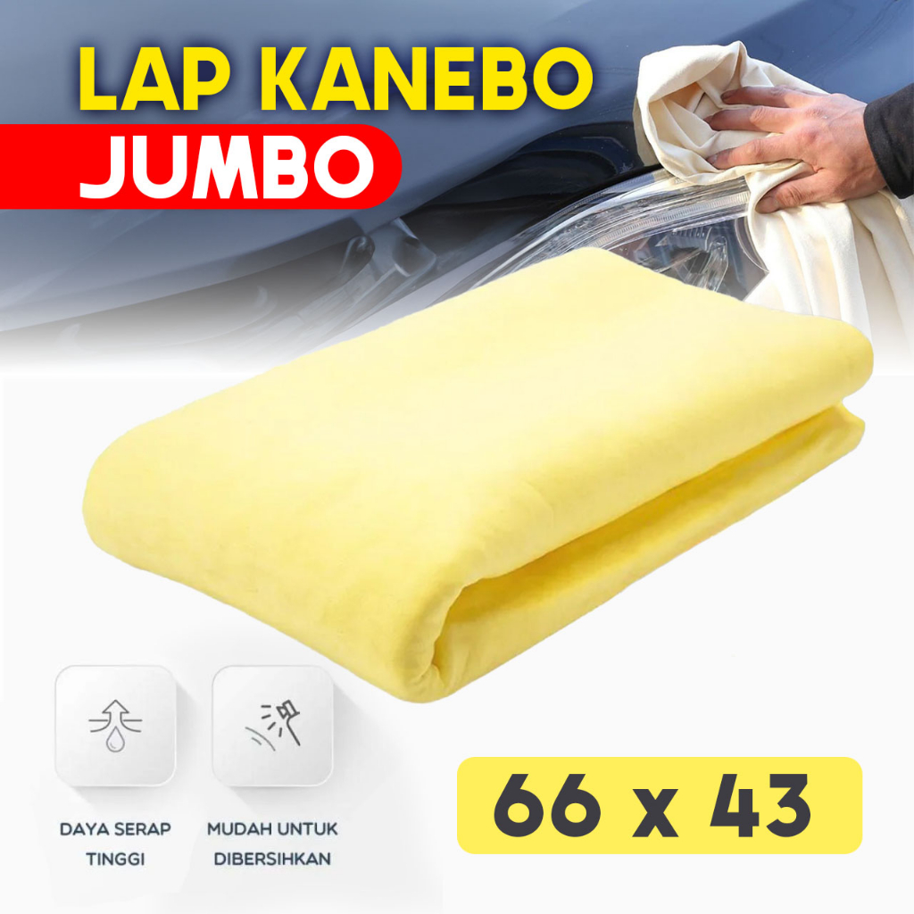 Jual Kain Lap Kanebo Jumbo Ukuran 66x43 Bahan Tebal Serat Chamois