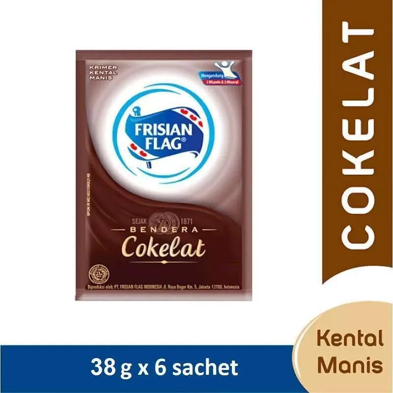 Jual FC Frisian Flag COKELAT Susu Kental Manis Renceng 6 Sachet