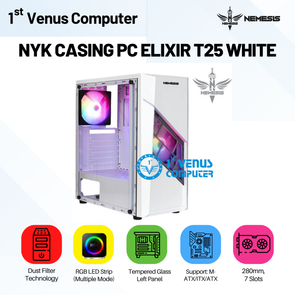 Jual NYK CASING PC ELIXIR T25 WHITE CASING PC CASE07 NYK Shopee Indonesia