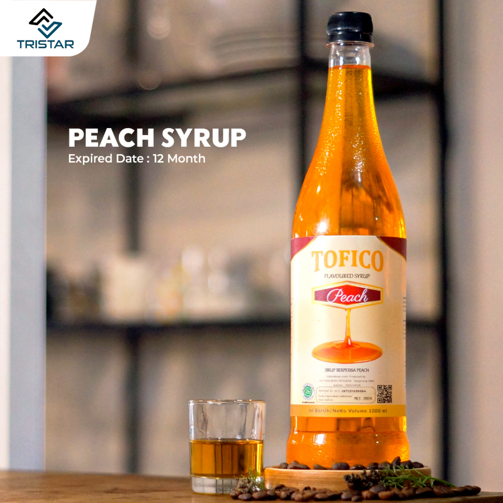 Jual Tofico Peach Syrup Sirup Premium Rasa Buah Persik Ml