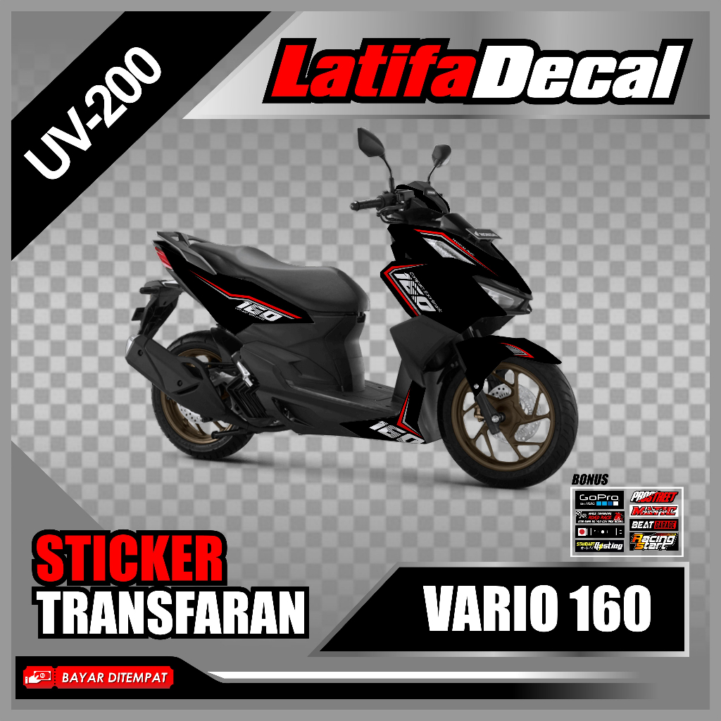 Jual Striping Transparan Vario Simple Elegant Tinggal Tempel