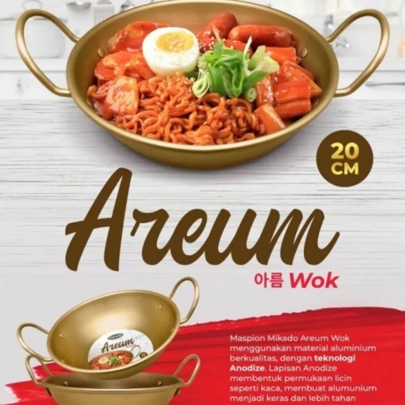 Jual Maspion Mikado Areum Cm Wajan Emas Korea Korean Wok Ramyun