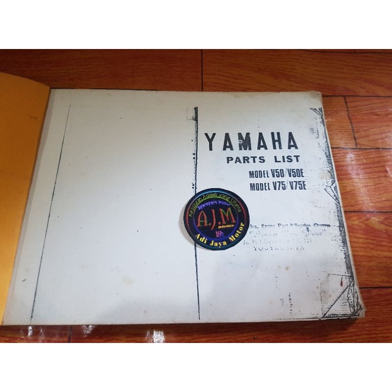 Jual Buku Part Catalog Katalog Copian Yamaha V V Shopee Indonesia