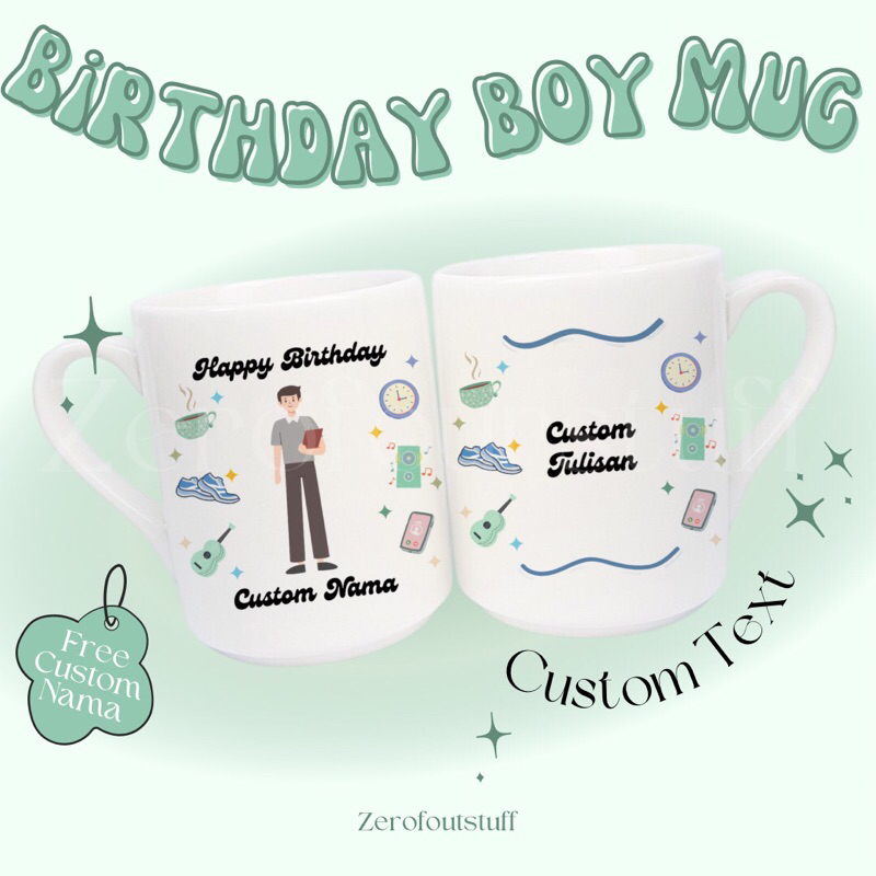 Jual Custom Mug Birthday Boy Kado Ulang Tahun Cowok Hadiah Ultah