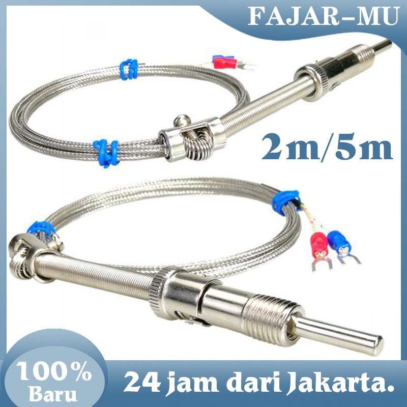 Jual 2 5m Thermocouple Termokopel Sensor Type K M6 Thread Stainless