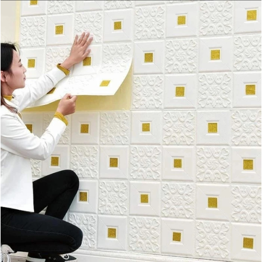 Jual Wallpaper Dinding Foam D Motif Batik Waterproof X Cm