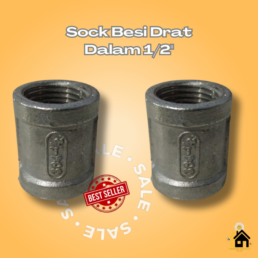 Jual Socket Besi Drat Dalam 1 2 Sok Galvanish Besi Drat Sambungan Pipa