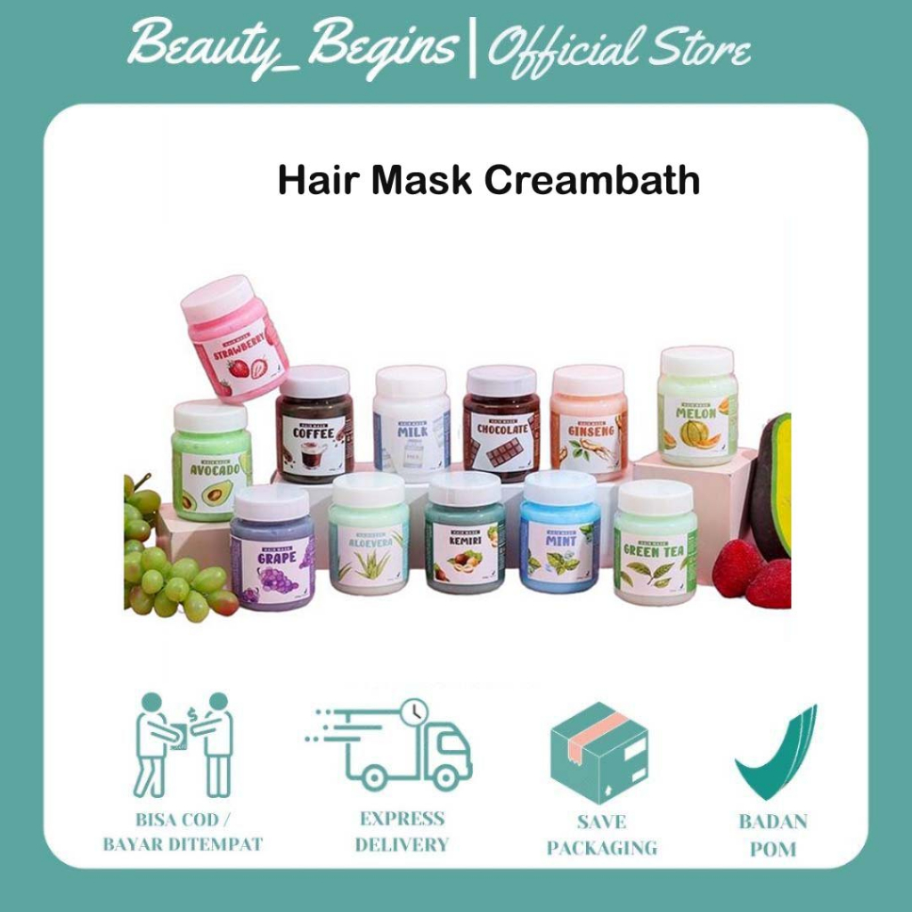 Jual BB BPOM Hair Mask Creambath Ala Salon 200ml Masker Rambut