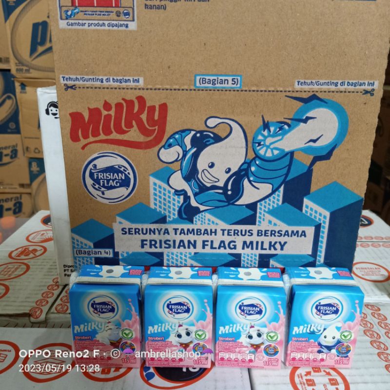 Jual 1 DUS SUSU FRISIAN FLAG MILKY UHT 115ML Shopee Indonesia