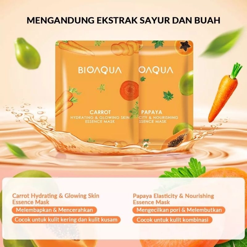 Jual BIOAQUA SHEET MASK Hydrating Esence Face Mask BPOM Shopee