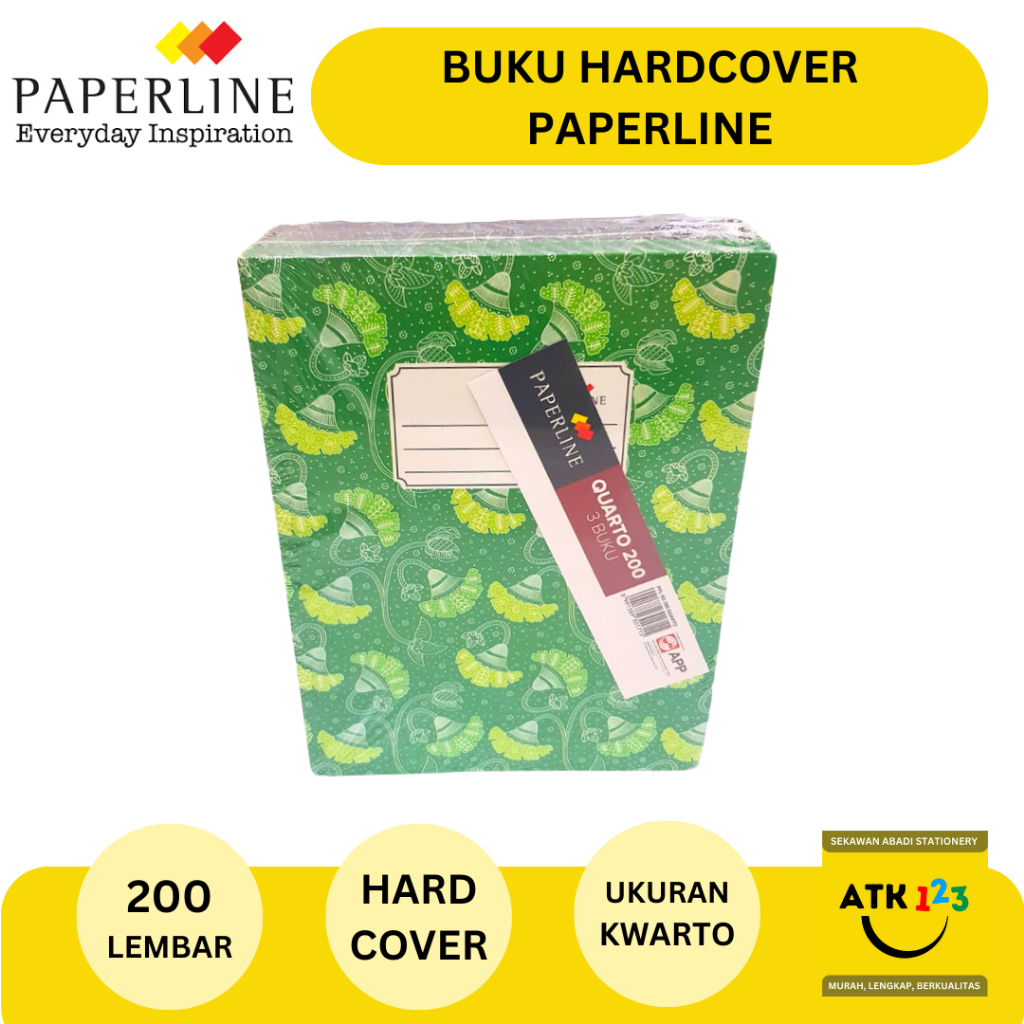 Jual Buku Hardcover Quarto Kwarto Merk Paperline Isi 200 Lembar