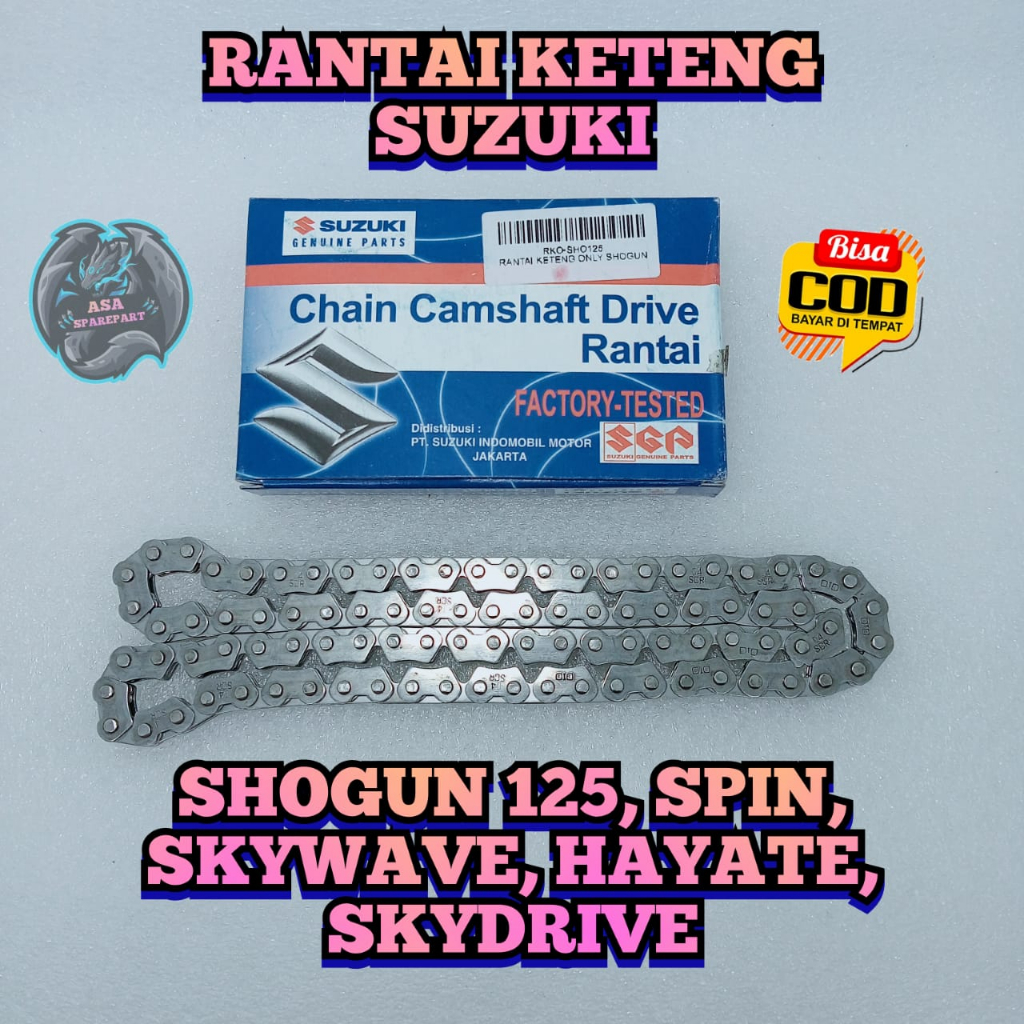 Jual RANTAI KETENG SUZUKI ASLI ORIGINAL UNTUK MOTOR SHOGUN 125 SPIN