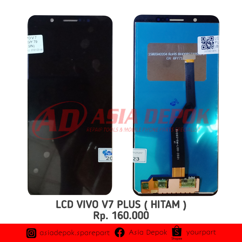 Jual LCD VIVO V7 PLUS HITAM Shopee Indonesia