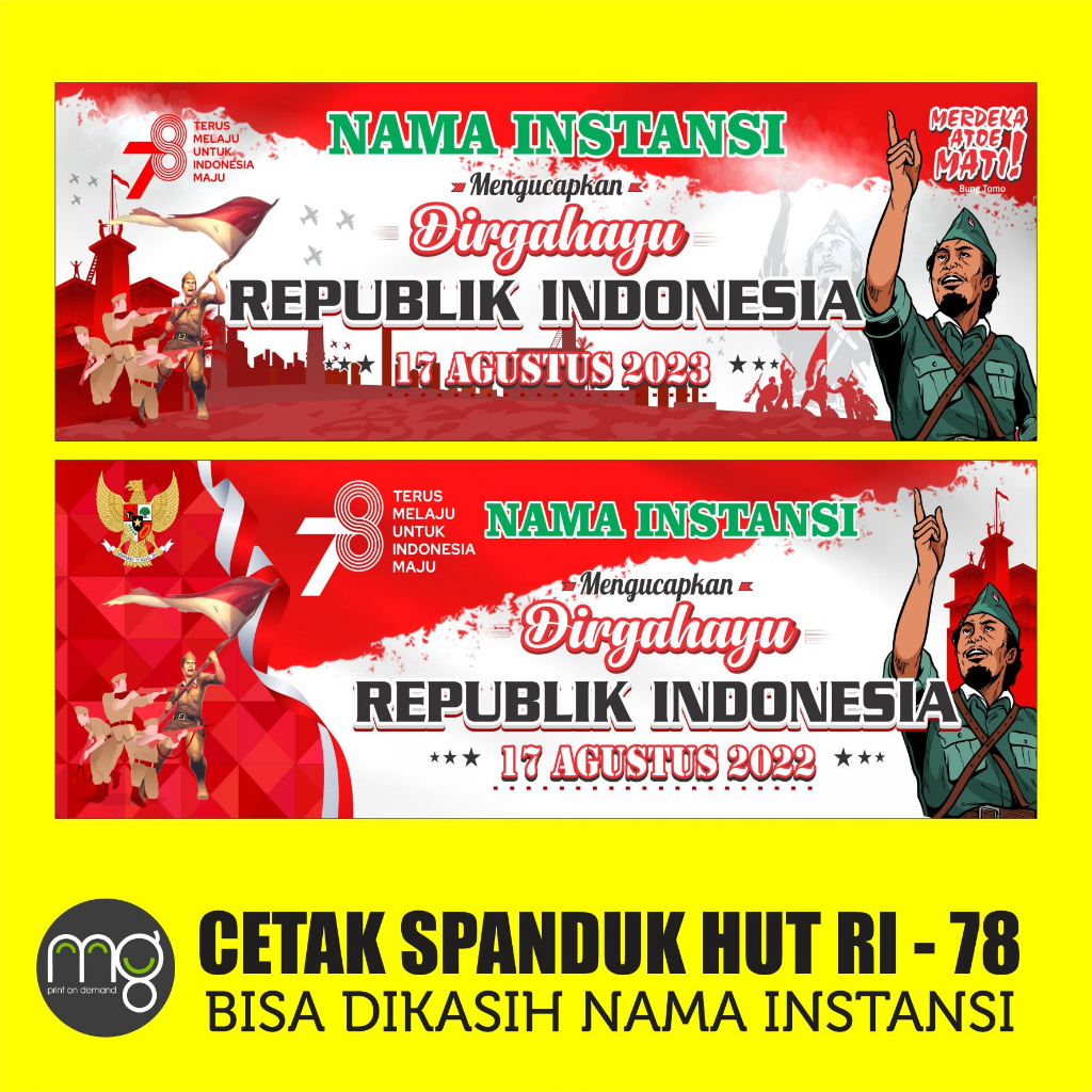 Jual Banner Kemerdekaan Dirgahayu Republik Indonesia Ke Sepanduk