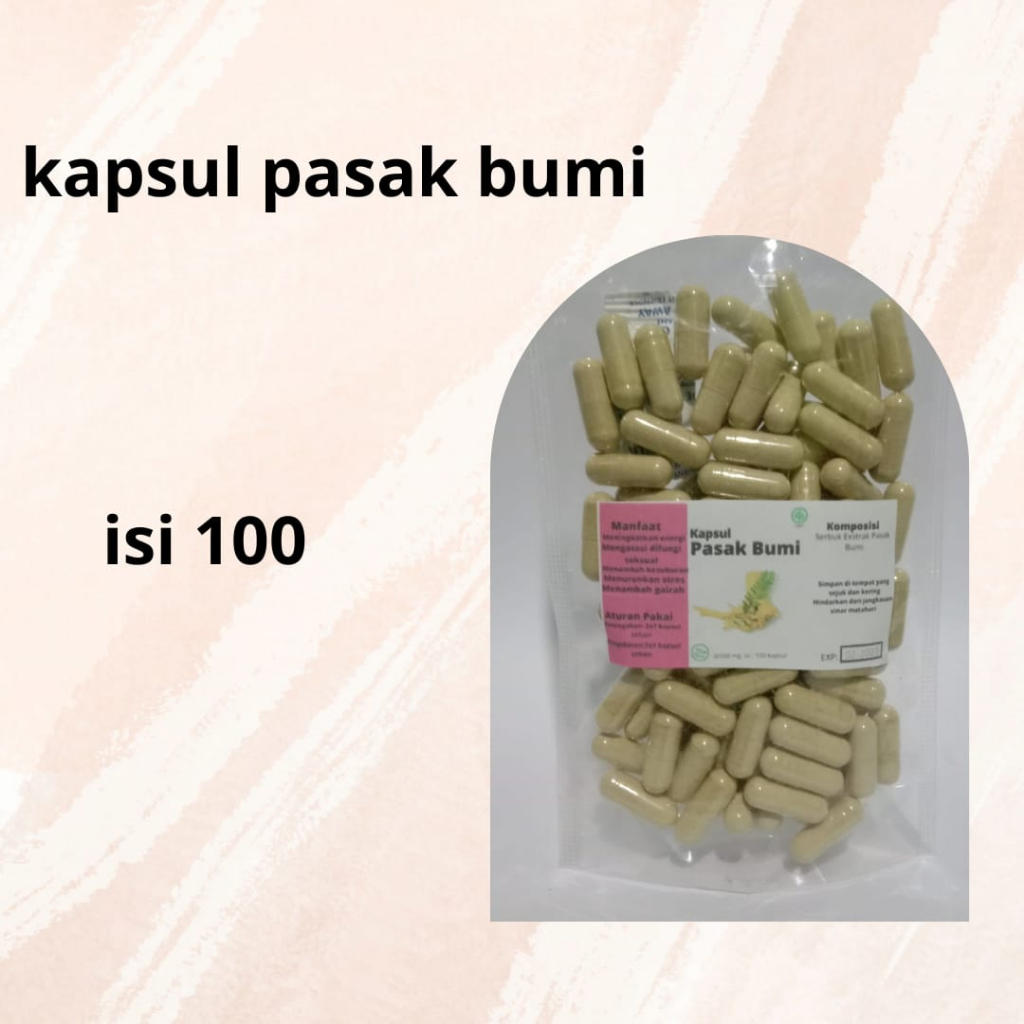 Jual Kapsul Pasak Bumi Tongkat Ali Isi 100 Kapsul Shopee Indonesia