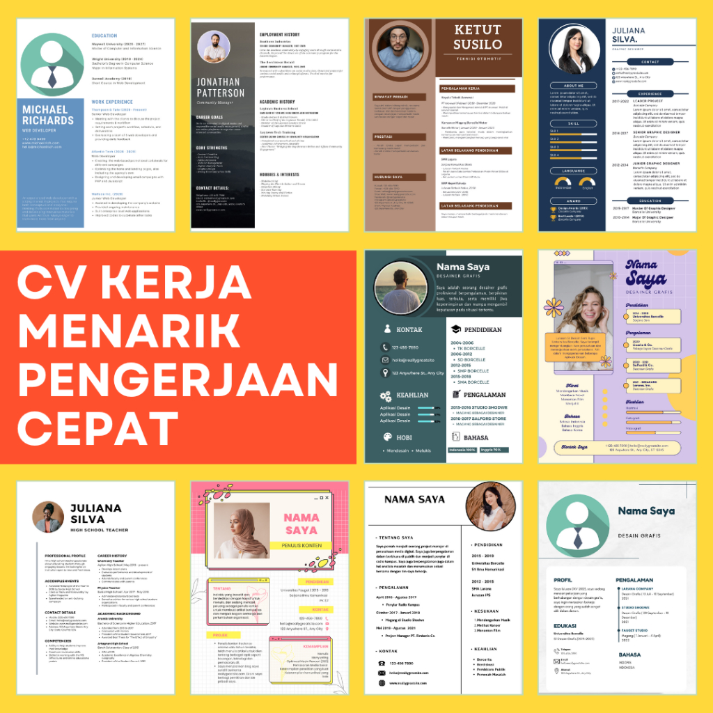 Jual Jasa Pembuatan Cv Curriculum Vitae Desain Cv Lamaran Kerja