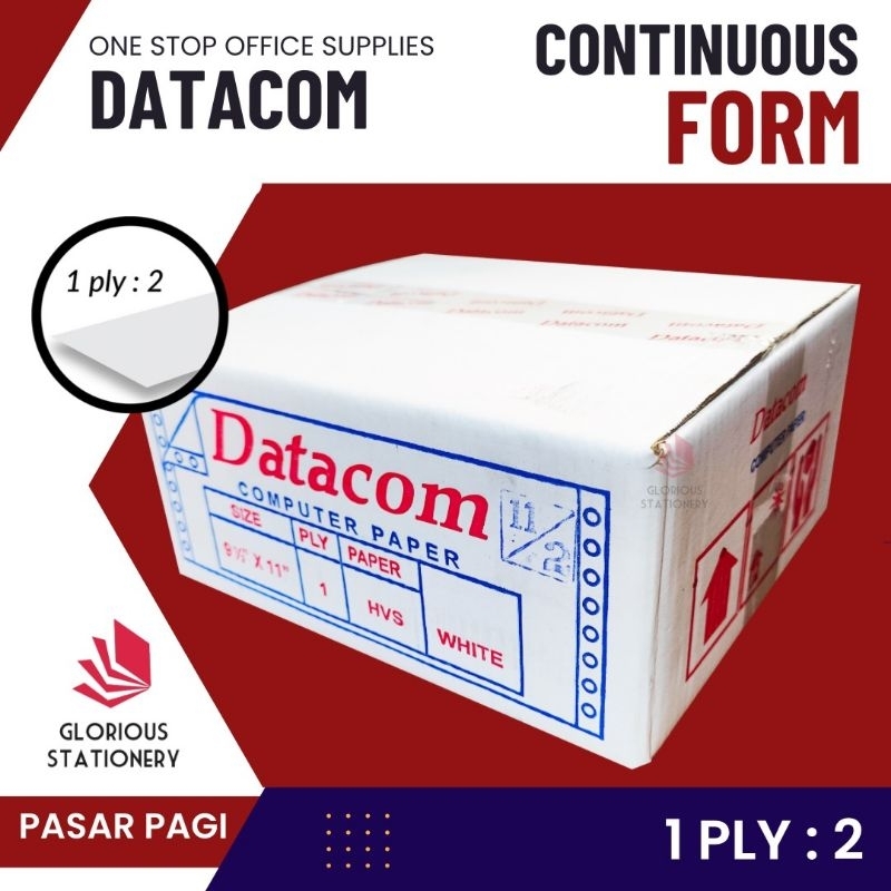 Jual Kertas Continuous Form Datacom 9 5x11 1 Ply Bagi 2 Shopee Indonesia