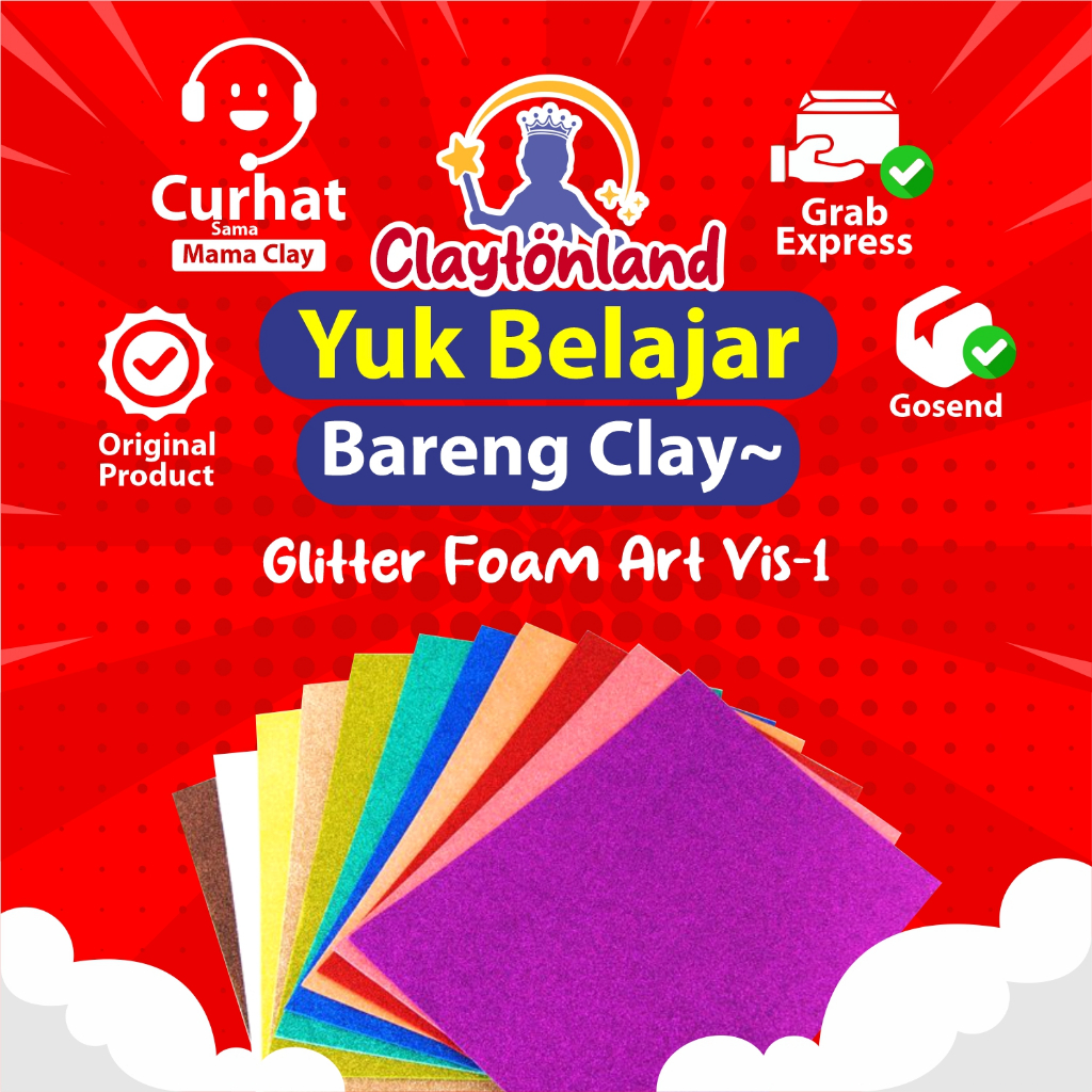 Jual Glitter Foam Art Vis Foam Art X Cm Isi Pcs Eva Foam