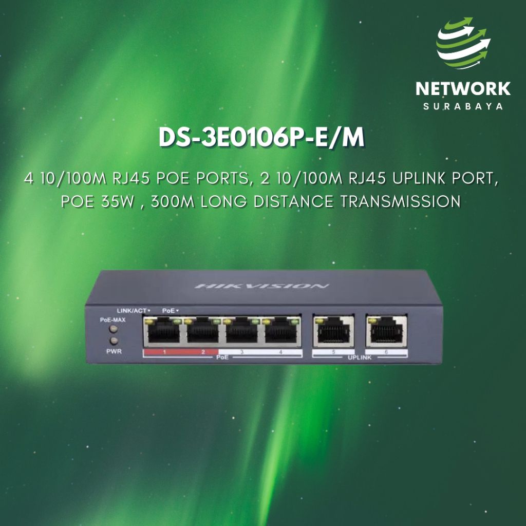 Jual Hikvision Ds E P E M Unmanage Uplink Ports Poe Switch