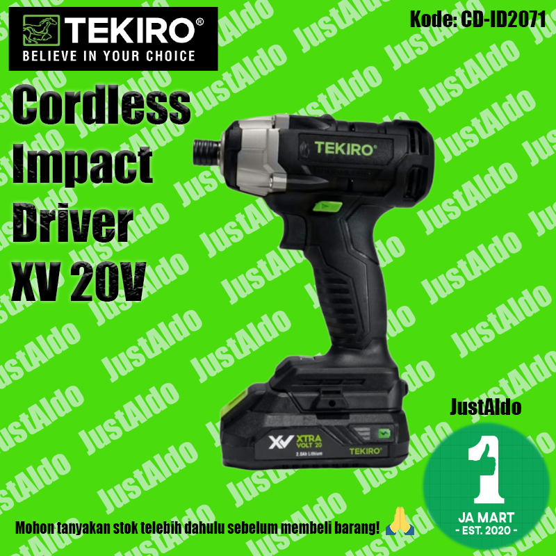 Jual Bor Obeng Baterai Cordless Impact Driver XV 20V Brushless Tekiro