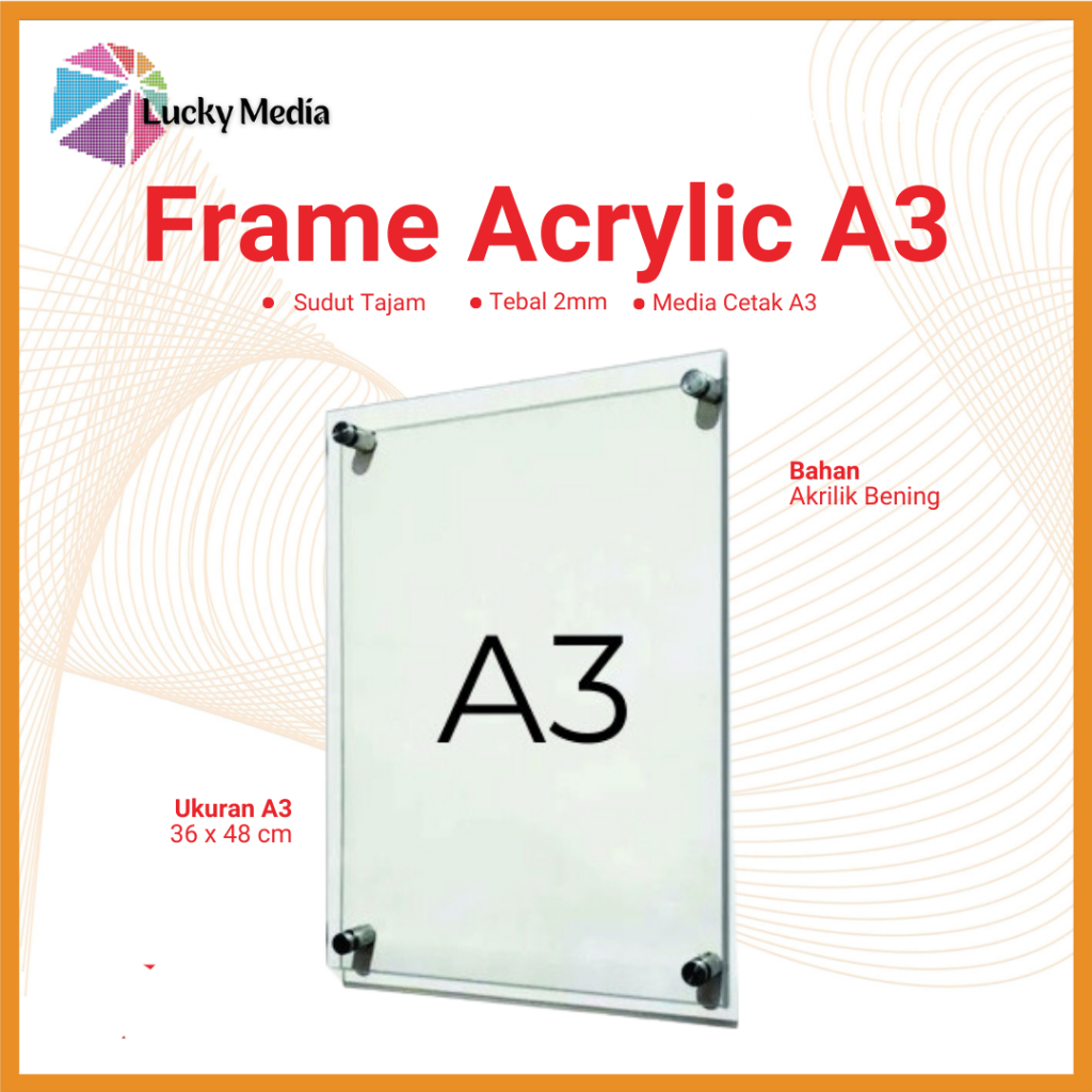 Jual Frame Akrilik A Display Poster Ukuran A Acrylic Frame Menu