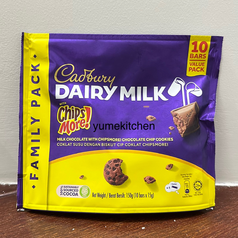 Jual Cadbury Dairy Milk X Chipsmore Milk Chocolate Mini Bar With