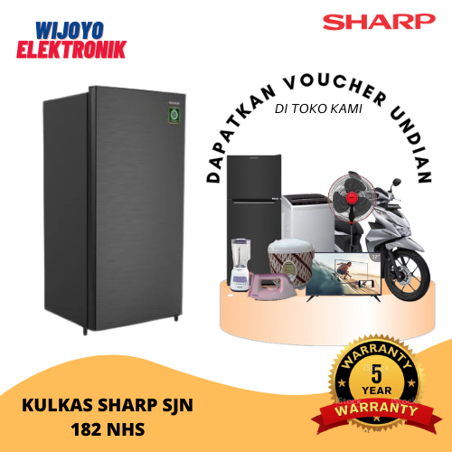 Jual Kulkas Pintu Sharp N Hs Rak Kaca Tinggi Cm Liter