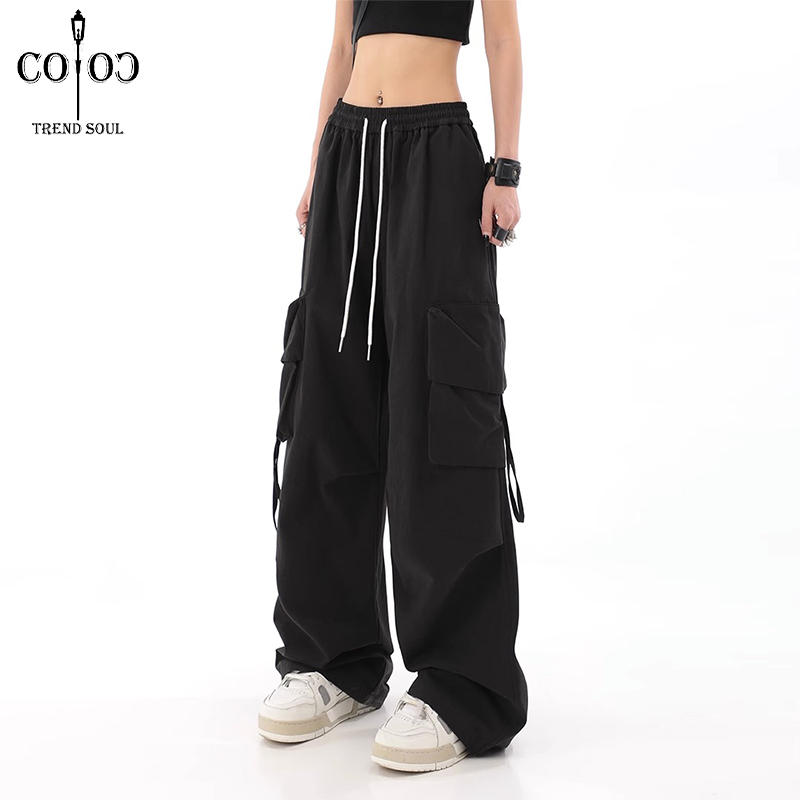 Jual Coco Trend Soul Celana Panjang New Hitam Highwaist Celana Cargo