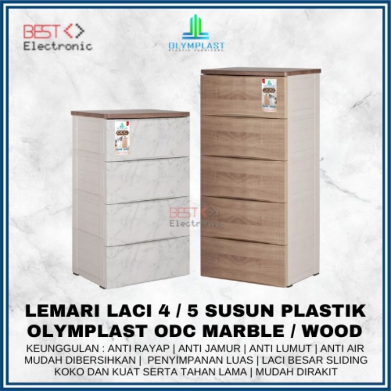 Jual Lemari Plastik Olymplast Susun Odc M Marble Wood Odc M