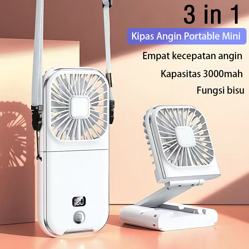 Jual Kipas Angin Portable Mini USB Lipat Dudukan Ponsel Dan Powerbank