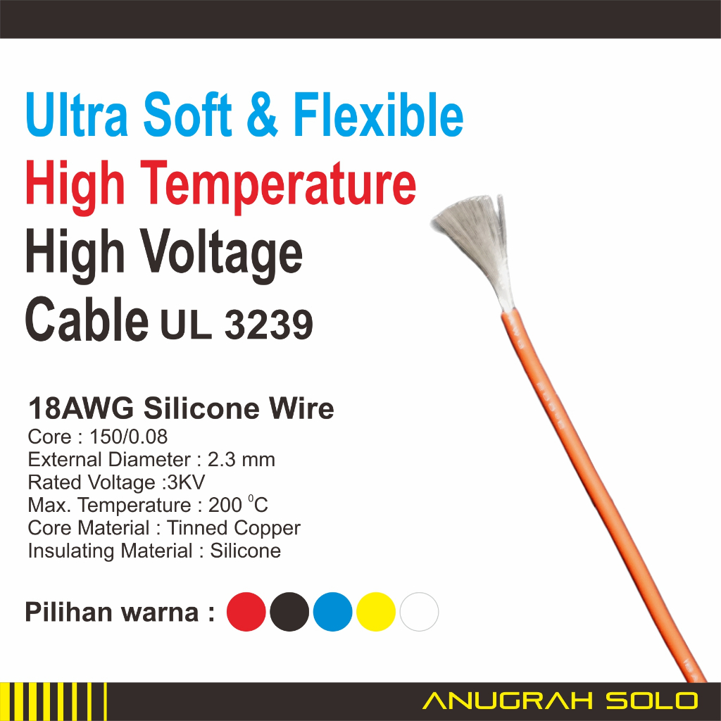 Jual Kabel Serabut Tahan Panas Awg Silicone Cable Awg Silicone