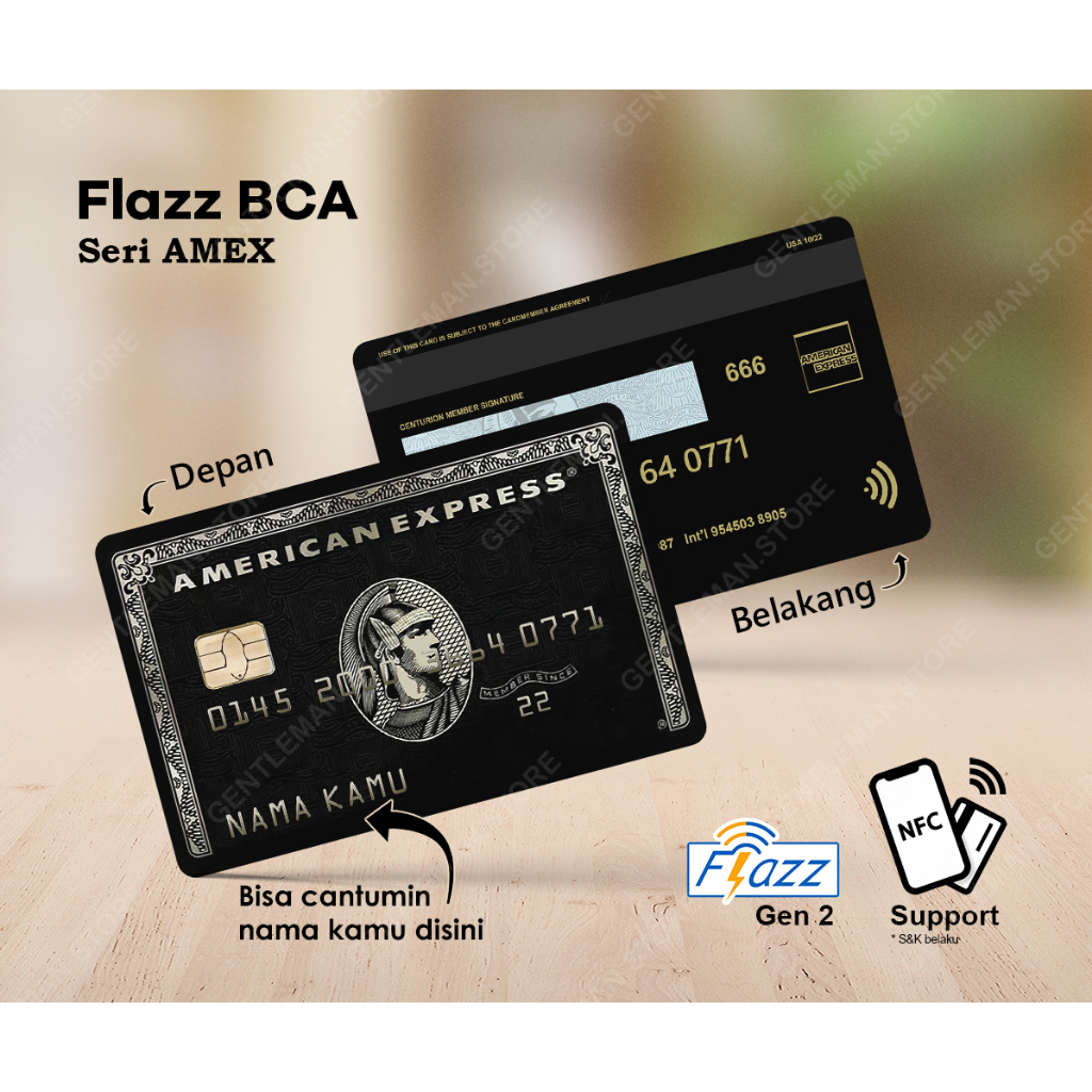 Jual KARTU E MONEY E TOLL FLAZZ BCA GEN 2 SERI BLACK CARD 2 SISI