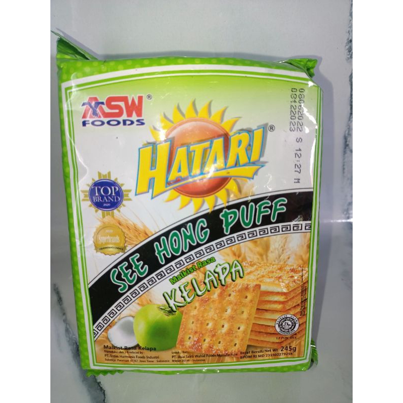 Jual Hatari Biskuit See Hong Puff Kelapa Ukuran Gram Shopee Indonesia