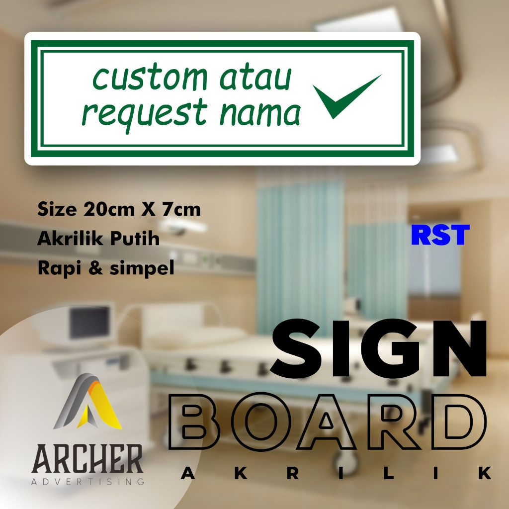 Jual Sign Board Akrilik Penunjuk Ruangan Custom Nama Shopee Indonesia