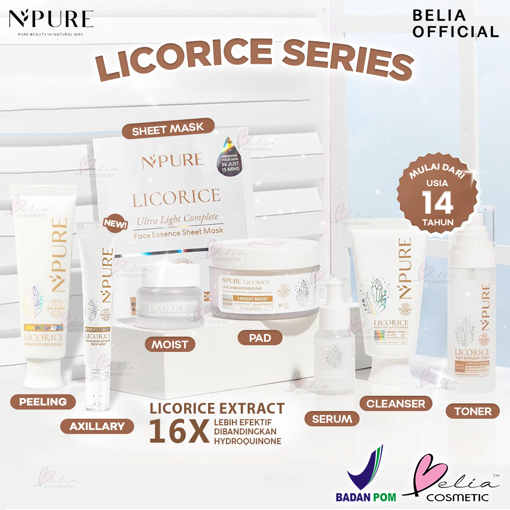 Jual Belia Npure Licorice Series Brightening The Light Cleanser