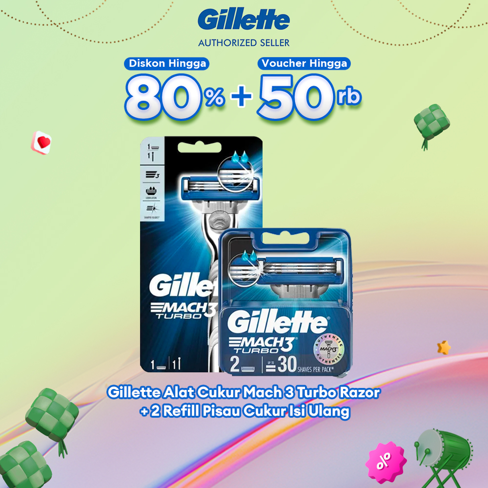 Jual Gillette Alat Cukur Mach Turbo Razor Refill Pisau Cukur Isi