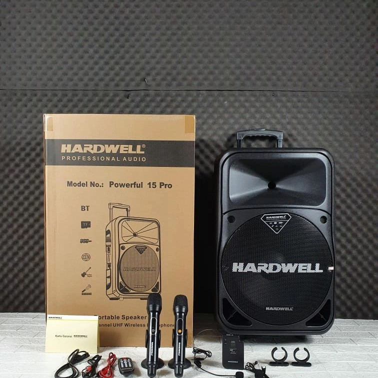 Jual Speaker Aktif Portable HARDWELL New POWERFULL 15 Inch PRO 500 Watt