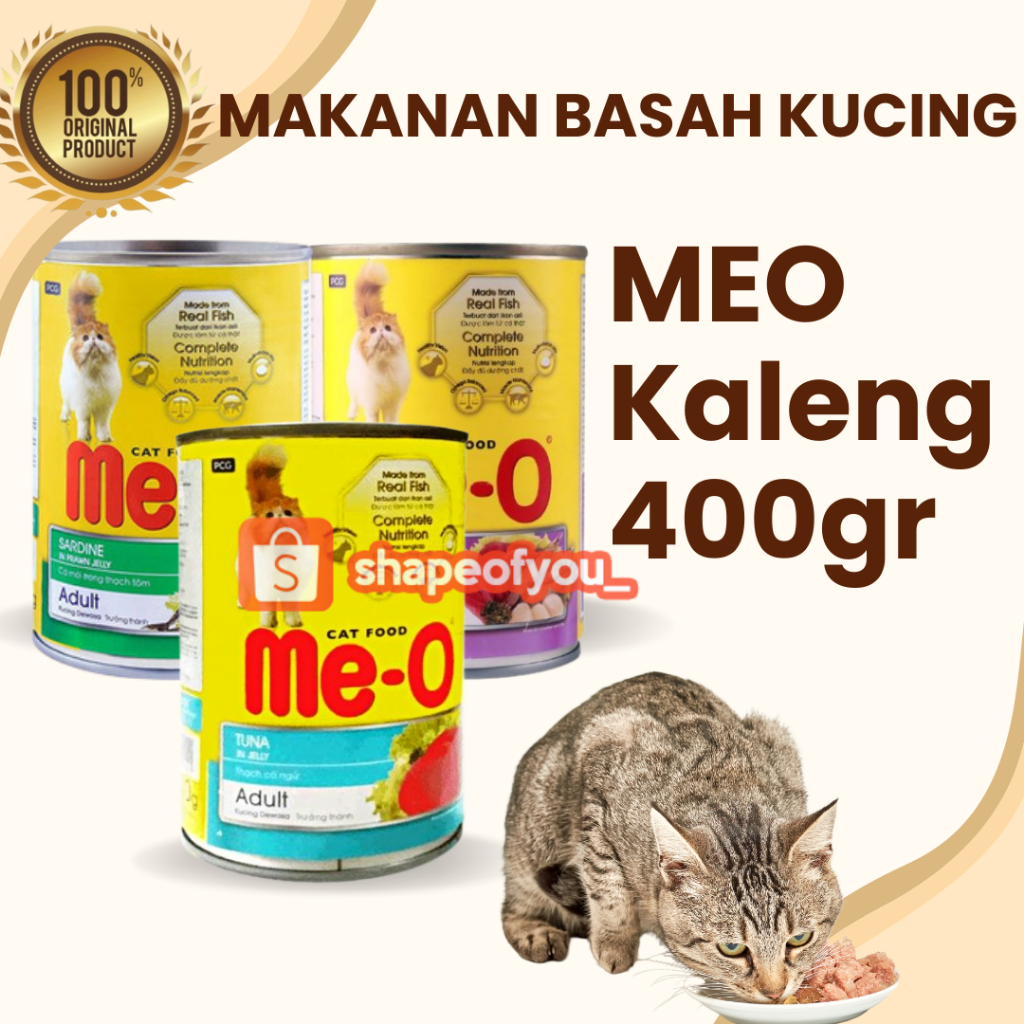 Jual Meo Kaleng 400gr Tuna Makanan Kucing Basah Me O Can Cat Wet Food