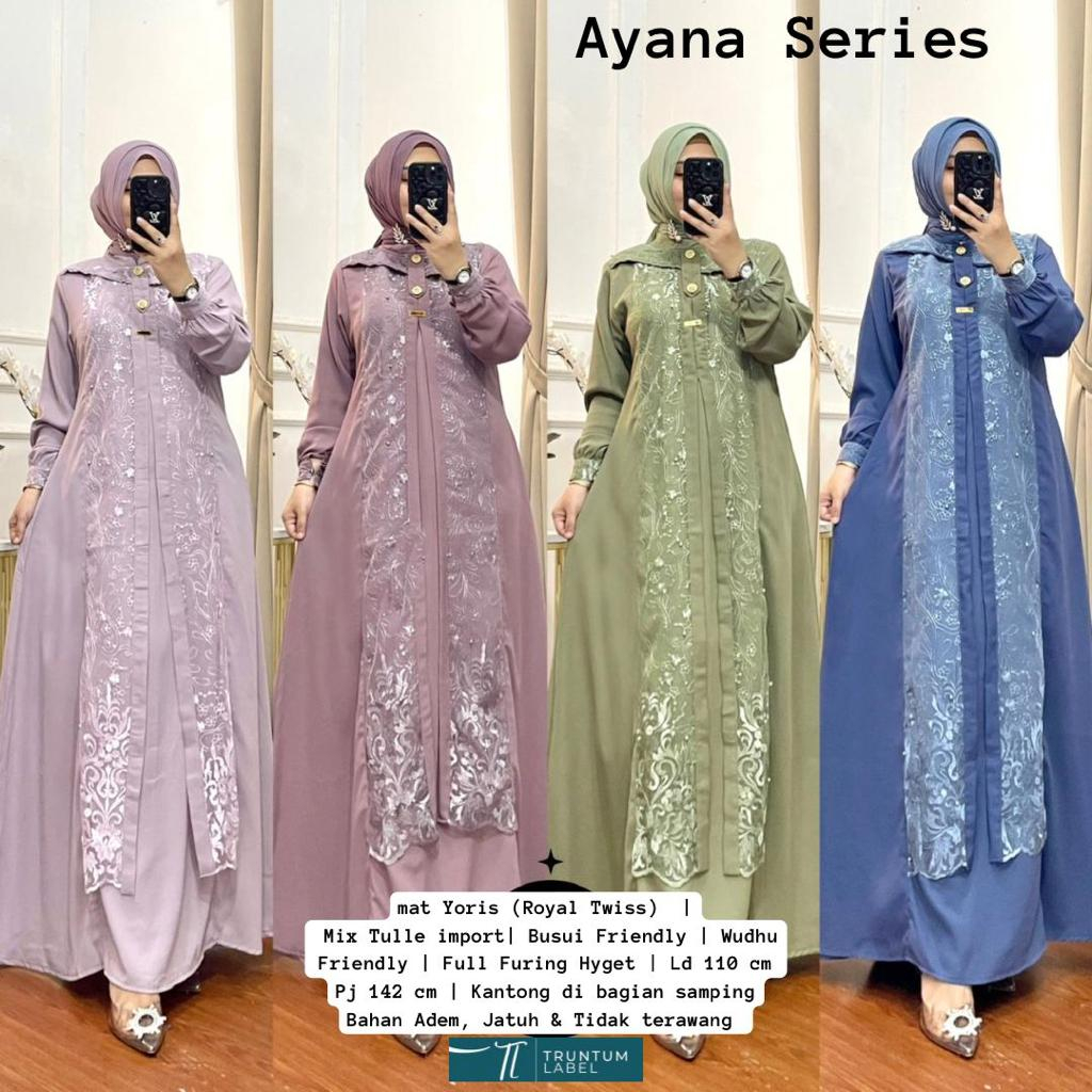 Jual AYANA SERIES GAMIS MAXY DRESS ORIGINAL BY TRUNTUM LABEL HIJAB