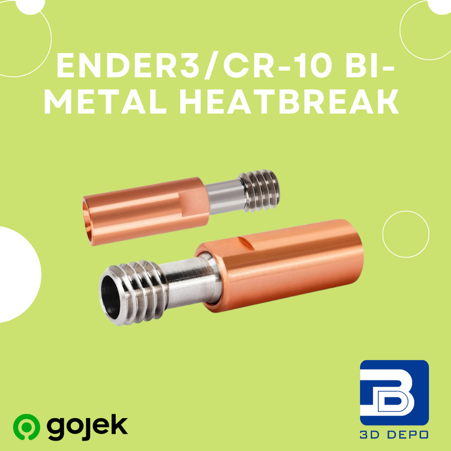 Jual Ender3 CR 10 Bi Metal Heatbreak Titanium Alloy Copper Throat 1