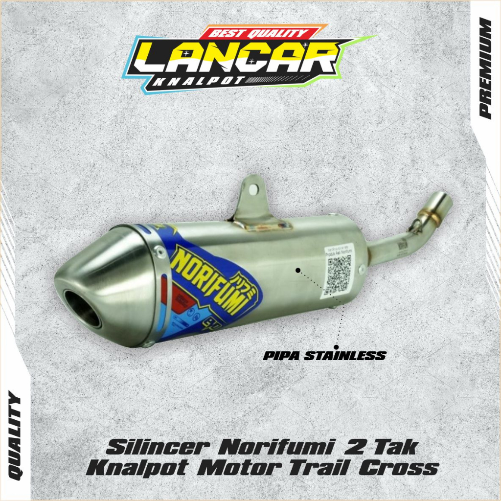 Jual Silincer Norifumi 2 Tak Knalpot Motor Trail Cross Lancar Knalpot