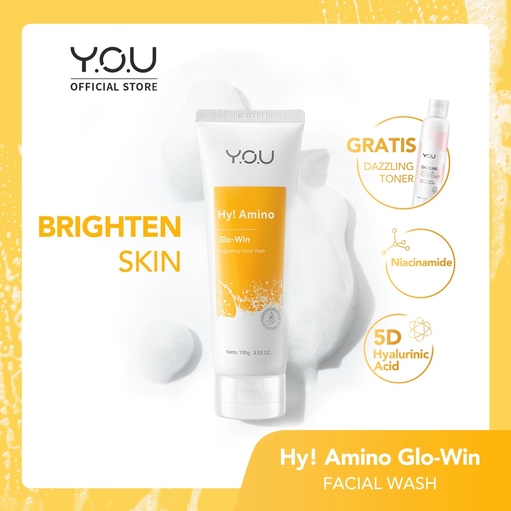 Jual You Hy Amino Brightening Facial Wash Sabun Cuci Muka Shopee