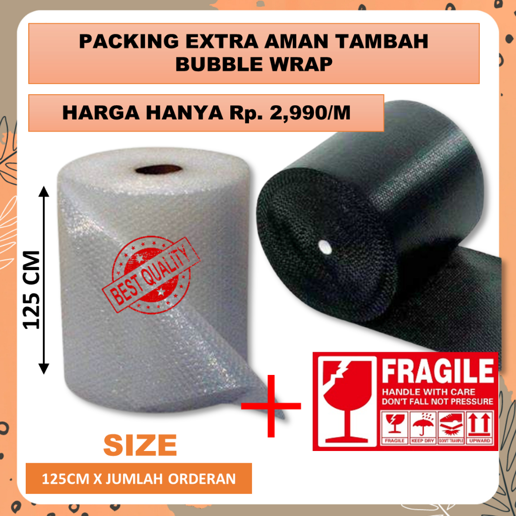 Jual Bubble Wrap Meteran Untuk Tambahan Extra Paket Untuk Safety Dan